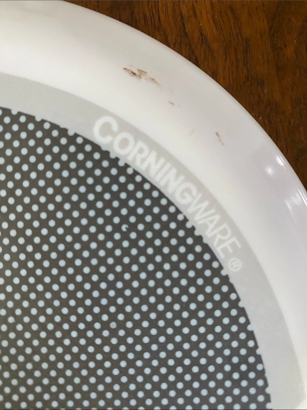 Corningware Microwave trivet serving plate with oval center